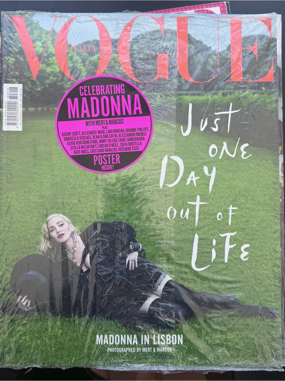 VOGUE Italia 816 August 2018 New blister wrapped Madonna Lisbon Marcus